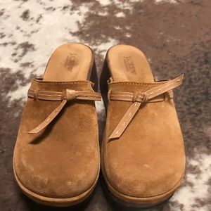 J.Crew wedge slip on mules